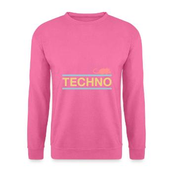 ★ Designfarben änderbar ★ Technomaus (Maus) - Unisex Pullover - Pink - Vorne