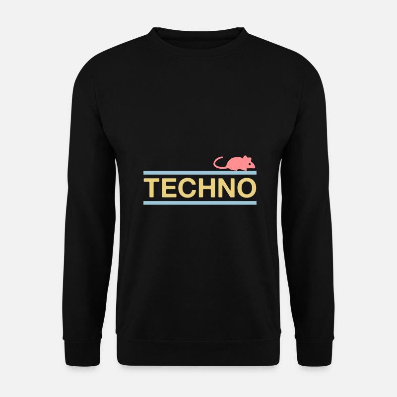 ★ Designfarben änderbar ★ Technomaus (Maus) - Unisex Pullover - Schwarz