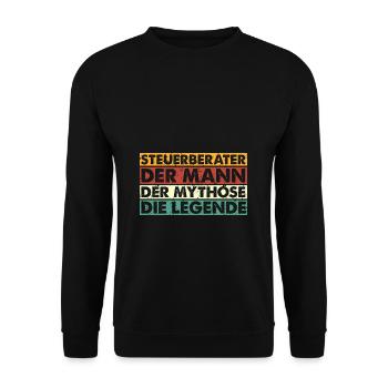 Steuerberater Mann Mythos Legende Steuerberater Be - Unisex Pullover - Schwarz - Vorne - Alina (178cm) & Michal (187cm)
