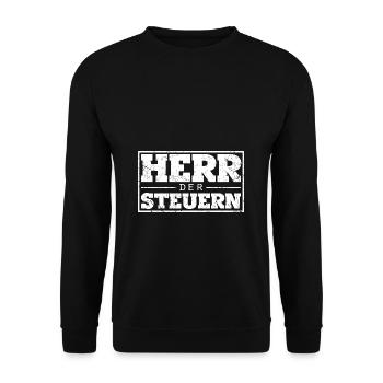 Herr Der Steuern Steuerberater Finanzamt Geschenk - Unisex Pullover - Schwarz - Vorne - Alina (178cm) & Michal (187cm)