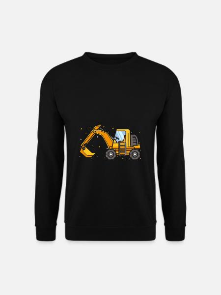 Bagger Kind Geschenk Spielzeug Motiv Baustelle - Unisex Pullover - Schwarz