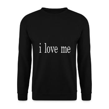 I love me - Unisex Sweatshirt - black - Front - Alina (178cm) & Michal (187cm)