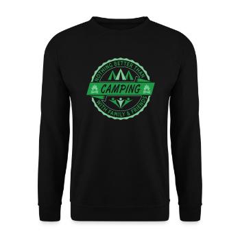 Rien de mieux que le camping - Sweat-shirt Unisexe - noir - Devant - Alina (178cm) & Michal (187cm)