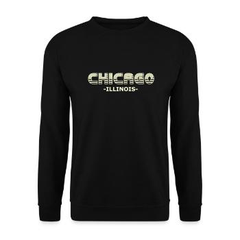 Chicago - Unisex Sweatshirt - black - Front - Alina (178cm) & Michal (187cm)