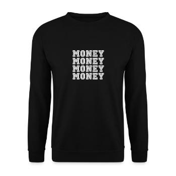 Argent riche luxe billet dollar euro bonze - Sweat-shirt Unisexe - noir - Devant - Alina (178cm) & Michal (187cm)