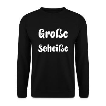 Große Scheiße - Unisex Pullover - Schwarz - Vorne - Alina (178cm) & Michal (187cm)