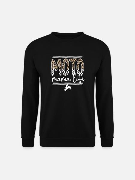Motocross Mutter Motocrossfahrer Motocross Mama - Unisex Pullover - Schwarz