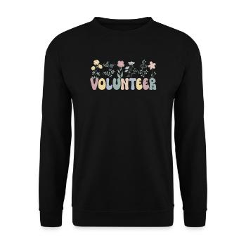 Ehrenamtliche Arbeit Freiwilliger Helfer Volunteer - Unisex Sweatshirt - black - Front - Alina (178cm) & Michal (187cm)