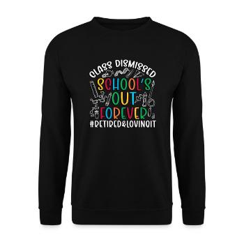 Enseignant à la retraite Enseignant à la retraite Retraite - Sweat-shirt Unisexe - noir - Devant - Alina (178cm) & Michal (187cm)