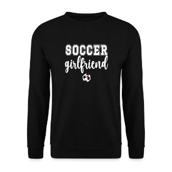 Football partner of football player girlfriend - Unisex Sweatshirt - black - Front - Alina (178cm) & Michal (187cm)