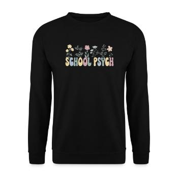 School Psychologist Gift School Psychology Therapy - Unisex Sweatshirt - black - Front - Alina (178cm) & Michal (187cm)