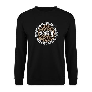 Proud Secretary Appreciation Office Worker - Unisex Sweatshirt - black - Front - Alina (178cm) & Michal (187cm)