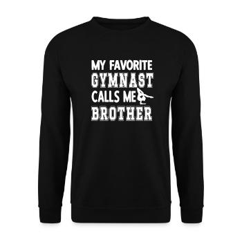 Gymnastics Brother Artistic Gymnastics Brother Of Gymnast - Unisex Sweatshirt - black - Front - Alina (178cm) & Michal (187cm)