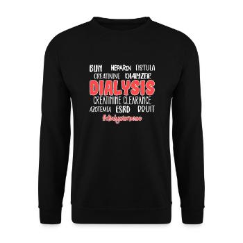Dialysis Nurse Dialysis Care Nephrology - Unisex Sweatshirt - black - Front - Alina (178cm) & Michal (187cm)