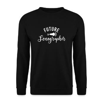 Sonographie Student Ultraschalldiagnostik Studium - Unisex Pullover - Schwarz - Vorne - Alina (178cm) & Michal (187cm)
