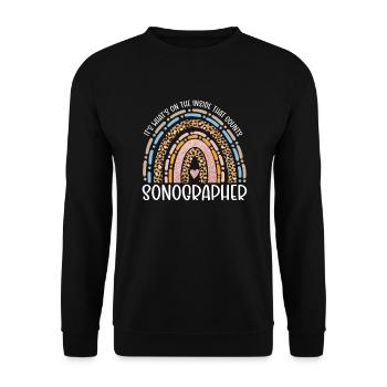 Sonographer Sonographie Ultraschalldiagnostiker - Unisex Pullover - Schwarz - Vorne - Alina (178cm) & Michal (187cm)