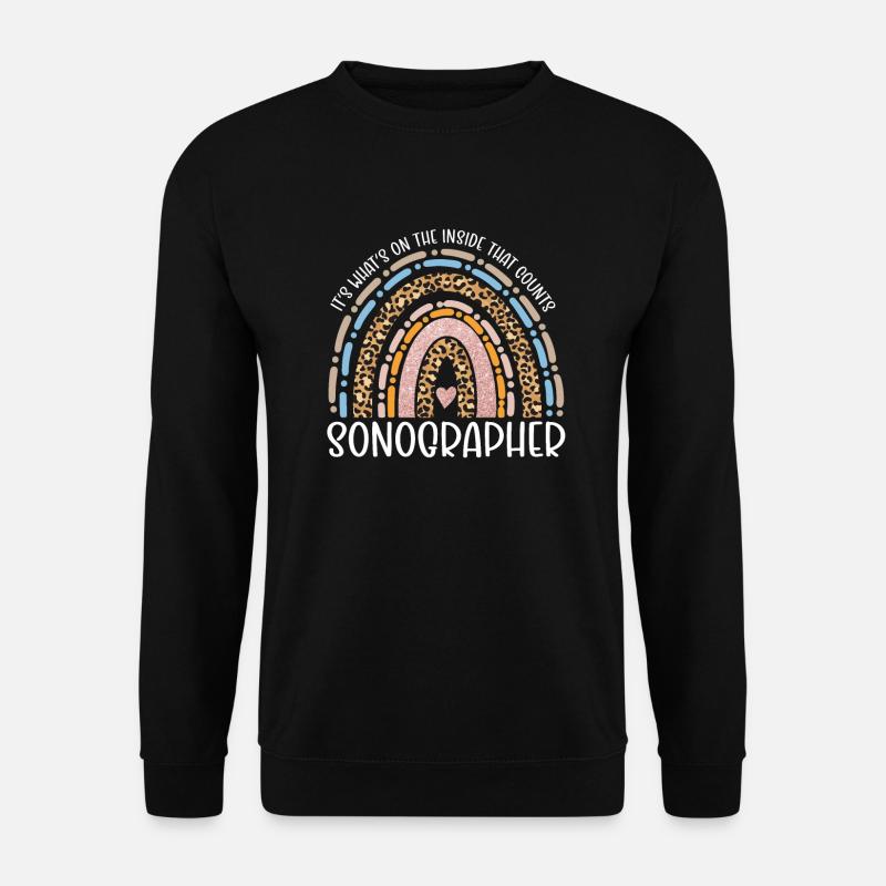 Sonographer Sonography Ultrasound diagnostician - Unisex Sweatshirt - black