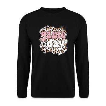 Football Game Day Football Fan Football Match Day - Unisex Sweatshirt - black - Front - Alina (178cm) & Michal (187cm)
