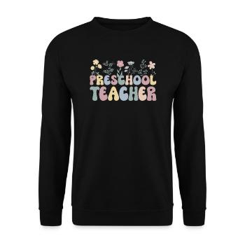 Preschool teacher Pedagogue Preschool Kindergarten - Unisex Sweatshirt - black - Front - Alina (178cm) & Michal (187cm)