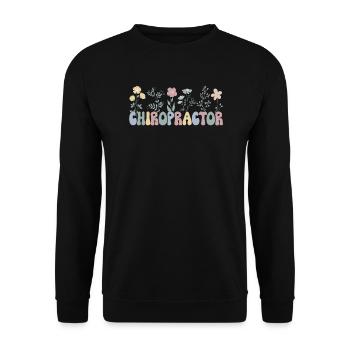 Chiropractor Gift Chiropractic Therapy - Unisex Sweatshirt - black - Front - Alina (178cm) & Michal (187cm)