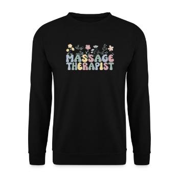 Masseuse Gift Idea Massage Therapist Massage - Unisex Sweatshirt - black - Front - Alina (178cm) & Michal (187cm)