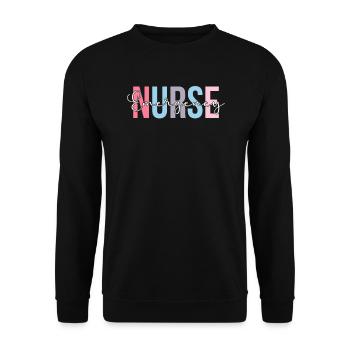 Emergency Nurse Nurse Emergency Room - Unisex Sweatshirt - black - Front - Alina (178cm) & Michal (187cm)
