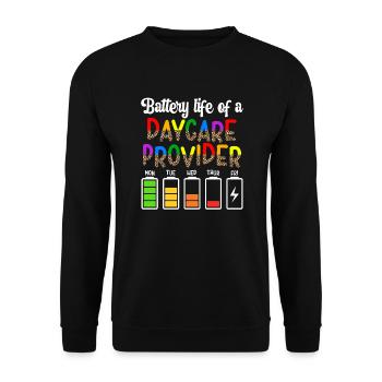 Childcare Provider Childcare Provider Babysitter - Unisex Sweatshirt - black - Front - Alina (178cm) & Michal (187cm)