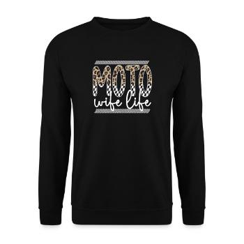 Motocross Woman Motocross Wife Motocross Rider - Unisex Sweatshirt - black - Front - Alina (178cm) & Michal (187cm)