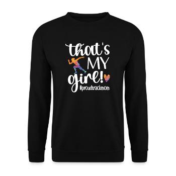 Proud Athletics Mother Of Track and Field Athlete Mama - Unisex Sweatshirt - black - Front - Alina (178cm) & Michal (187cm)