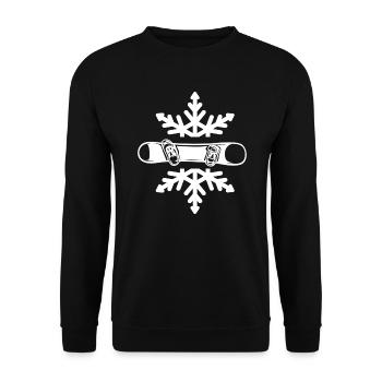 snowboard « snowboard dans la neige poudreuse » - Sweat-shirt Unisexe - noir - Devant - Alina (178cm) & Michal (187cm)