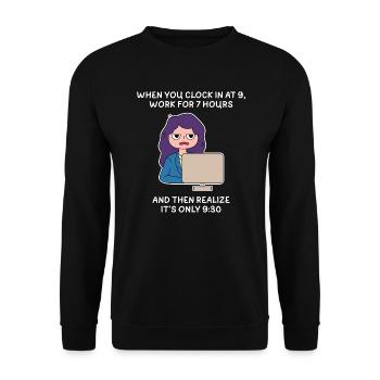 Boring work design for proud Pinoys - Unisex Sweatshirt - black - Front - Alina (178cm) & Michal (187cm)