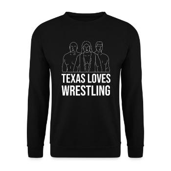 Texas wrestling design for proud Texas fans - Unisex Sweatshirt - black - Front - Alina (178cm) & Michal (187cm)