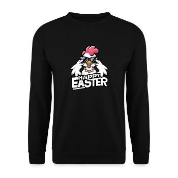 Poulet de Pâques frais dans des lunettes de soleil - Sweat-shirt Unisexe - noir - Devant - Alina (178cm) & Michal (187cm)