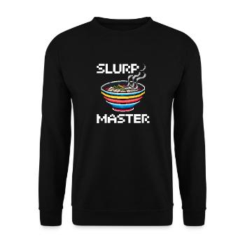 Pixel Art Ramen - Unisex Sweatshirt - black - Front - Alina (178cm) & Michal (187cm)