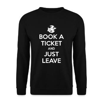réservez un billet et partez simplement / Vacances - Sweat-shirt Unisexe - noir - Devant - Alina (178cm) & Michal (187cm)