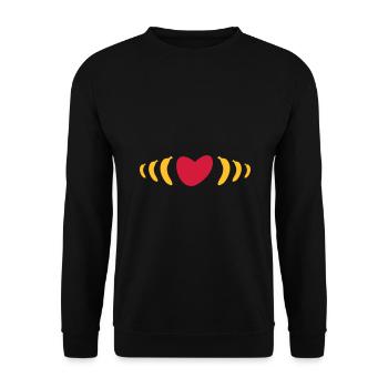 ★ Design colors changeable ★ Heart & Pulse from bananas - Unisex Sweatshirt - black - Front - Alina (178cm) & Michal (187cm)