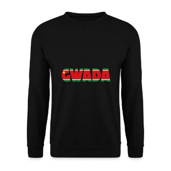Gwada Color of the Guadeloupe Flag - Unisex Sweatshirt - black - Front - Alina (178cm) & Michal (187cm)