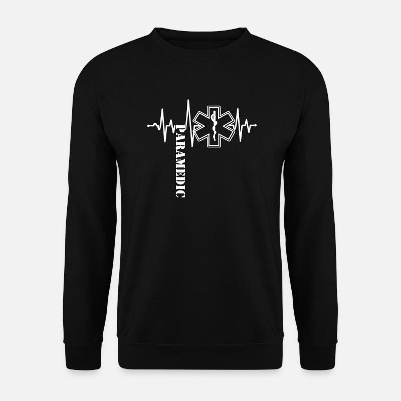 Chemise de battement de coeur d'ambulancier - Sweat-shirt Unisexe - noir