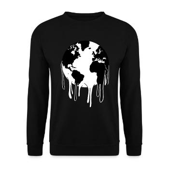 Melting Planet Earth - Unisex Sweatshirt - black - Front - Alina (178cm) & Michal (187cm)