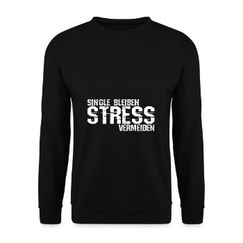 Single Bleiben Stress Vermeiden - Solo Trennung Ic - Unisex Pullover - Schwarz - Vorne - Alina (178cm) & Michal (187cm)