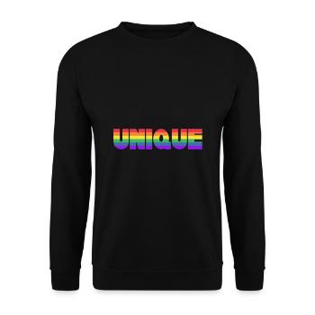 UNIQUE - EINZIGARTIG - Unisex Pullover - Schwarz - Vorne - Alina (178cm) & Michal (187cm)