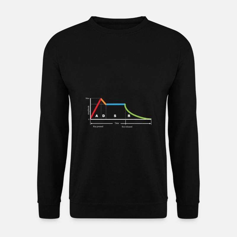 Synthesizer Modular Waveform DJ Geschenk - Unisex Pullover - Schwarz