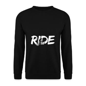 RIDE - MTB Mountainbike Cross Bike Downhill - Unisex Pullover - Schwarz - Vorne - Alina (178cm) & Michal (187cm)
