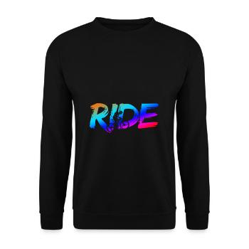RIDE - MTB Mountainbike Fahrrad Bike Downhill - Unisex Pullover - Schwarz - Vorne - Alina (178cm) & Michal (187cm)