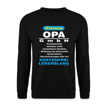 Opa GmbH RAHMENLOS® - Unisex Pullover - Schwarz - Vorne - Alina (178cm) & Michal (187cm)