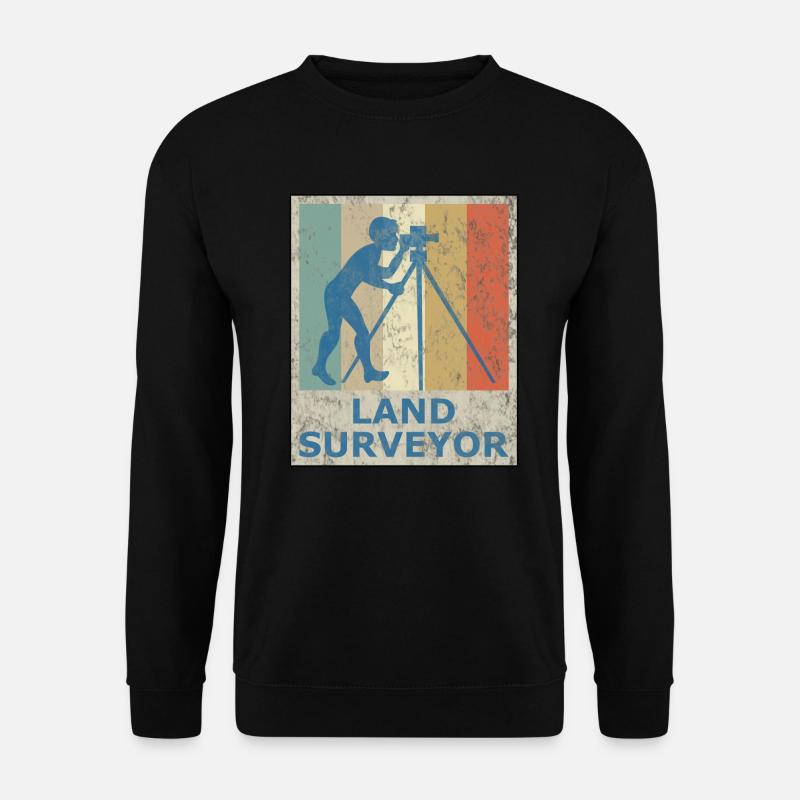 Landvermesser Geometer Vermessungsingenieur - Unisex Pullover - Schwarz