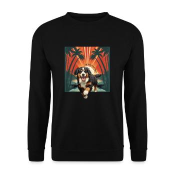 Bouvier bernois - Sweat-shirt Unisexe - noir - Devant - Alina (178cm) & Michal (187cm)