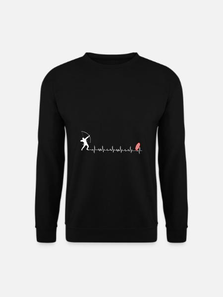 Bogenschütze Herzschlag Bogenschießen Puls - Unisex Pullover - Schwarz