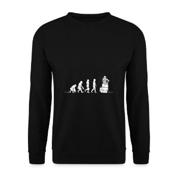 Imker Bienen Evolution Bienen Flüsterer Imker Gesc - Unisex Pullover - Schwarz - Vorne - Alina (178cm) & Michal (187cm)