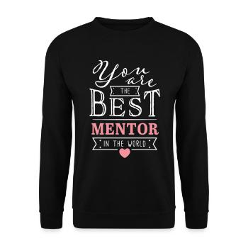 Best Mentor Best Mentor Thank You Nice Gift - Unisex Sweatshirt - black - Front - Alina (178cm) & Michal (187cm)